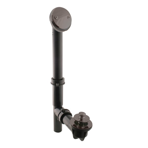 Westbrass Black 1-1/2" Tubular Twist & Close Bath Waste in Oil Rubbed Bronze 594144-12 - main